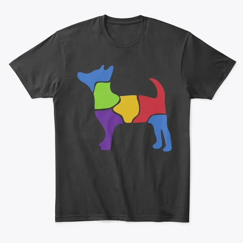 Colorful Dog Tee